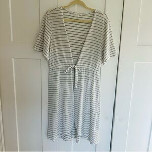 Maurices Black and White Striped Dress or Swimsuit Coverup